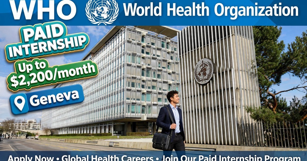 WHO Paid Internship Programme at World Health Organization, Geneva